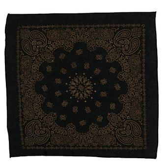 Metallic Gold Paisley Print Bandana