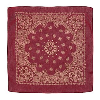 Metallic Gold Paisley Print Bandana