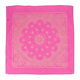 Metallic Gold Paisley Print Bandana