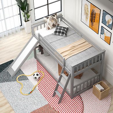 Merax Bunk Bed With Convertible Slide And Ladder