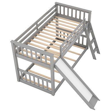 Merax Bunk Bed With Convertible Slide And Ladder