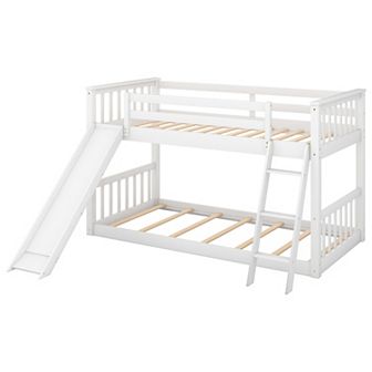 Merax Bunk Bed With Convertible Slide And Ladder