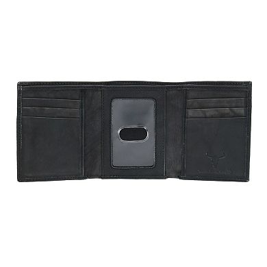Men's American Bison Leather Rfid Trifold Wallet