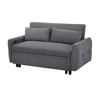Merax Pull-out Sofa Bed Convertible Couch 2 Seat Loveseat Sofa Modern Sleeper Sofa