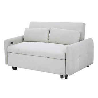 Merax Pull-out Sofa Bed Convertible Couch 2 Seat Loveseat Sofa Modern Sleeper Sofa