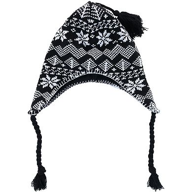 Ctm Women's Heavy Knit Winter Pattern Peruvian Hat
