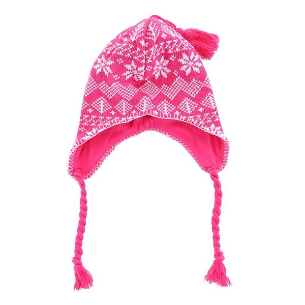 Ctm Women's Heavy Knit Winter Pattern Peruvian Hat