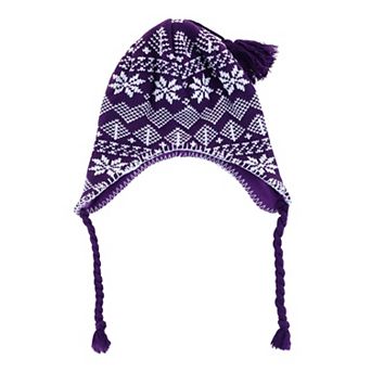 Ctm Women's Heavy Knit Winter Pattern Peruvian Hat