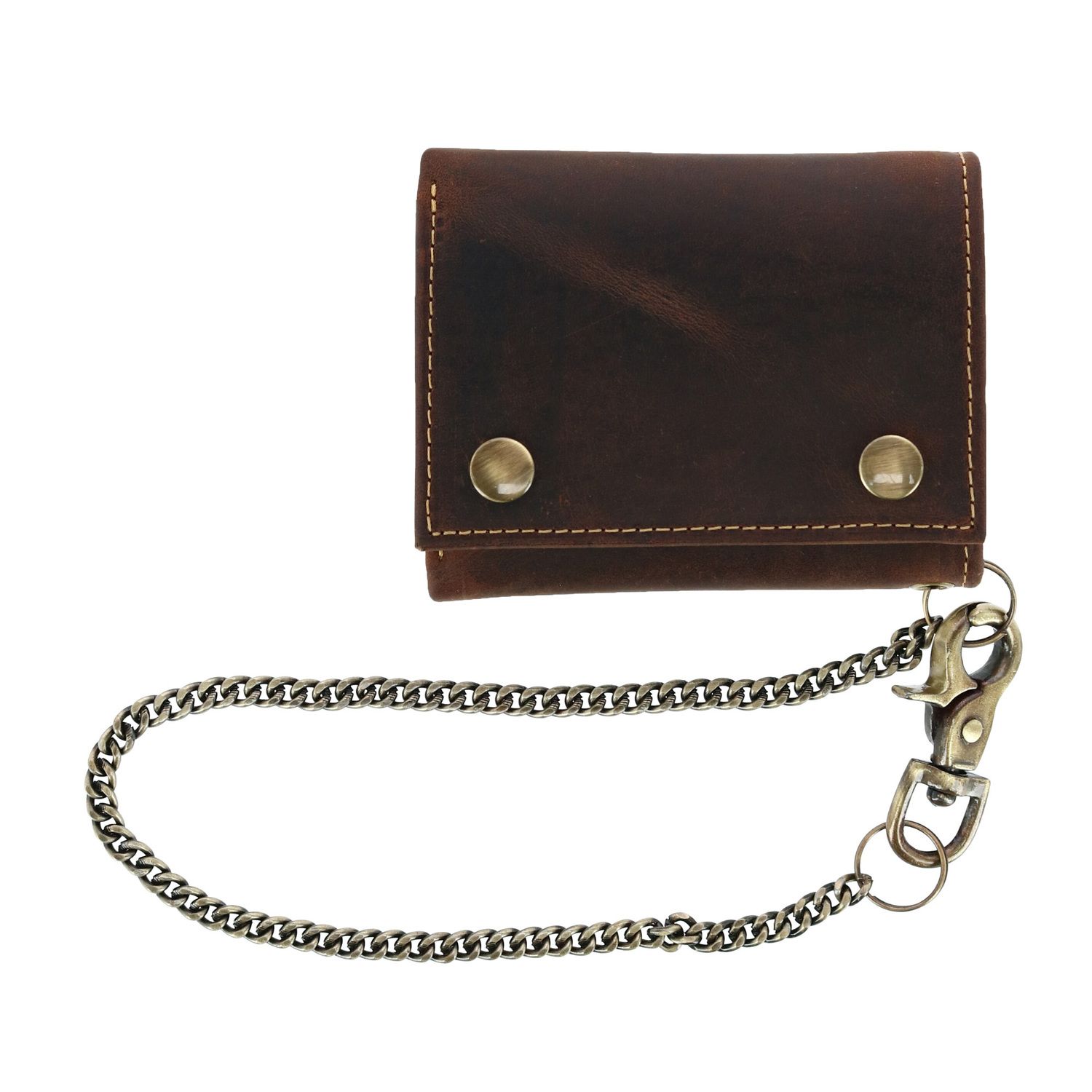 Men's Genuine Leather Wallet With Chain - Scorpion Design, Zip-Around Hunter Style - View #6