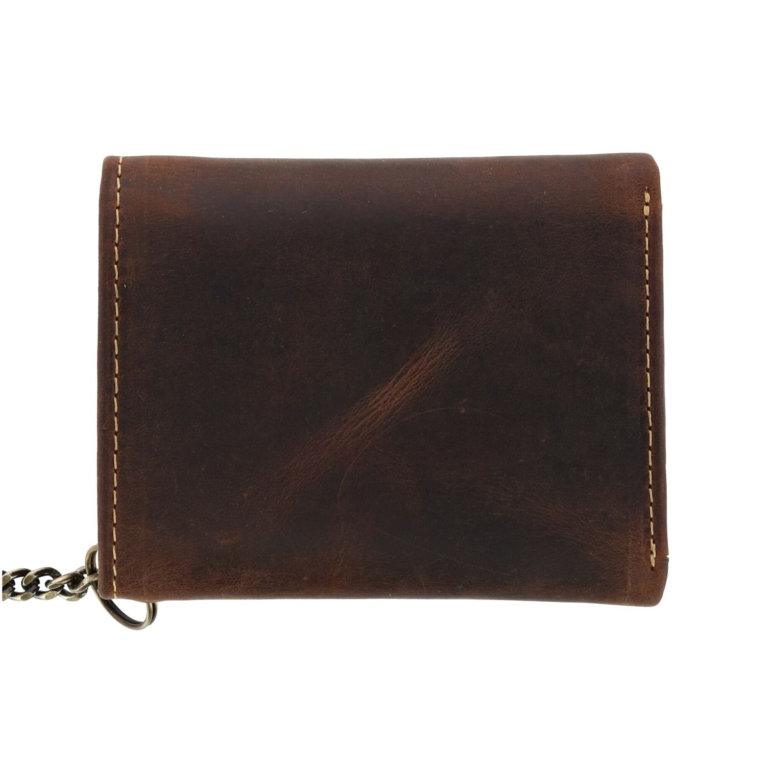 Real Leather Mens Bifold Wallet RFID Blocking Slim Minimalist Front Pocket Thin And Stylish With Id Window Crazy Horse Cognac