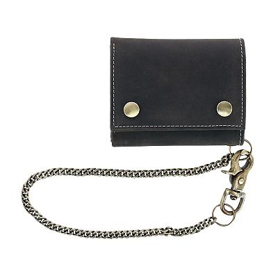 Men's Rfid Hunter Leather Chain Wallet