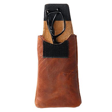 Textured Bison Leather Eyeglass Case