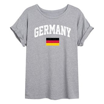 Juniors' Germany Flag Oversized Tee