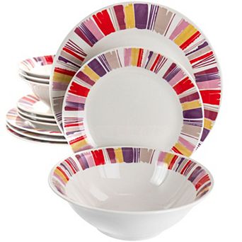 Gibson Home Orleans 12 pc Ceramic Dinnerware Set