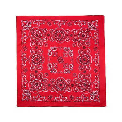 CTM 27 Inch Extra Large Cotton Paisley Bandana (Pack of 6)
