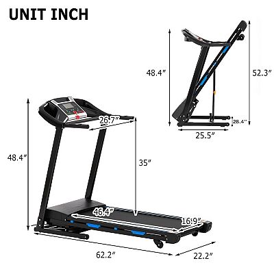 Merax Electric Treadmill foldable 3.5hp Workout Running Machine Walking