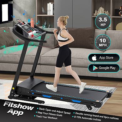 Merax Electric Treadmill，foldable 3.5hp Workout Running Machine Walking