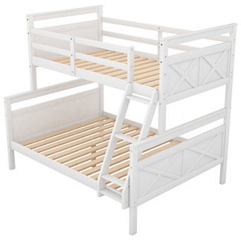 Merax Twin Over Full Bunk Bed With Ladder