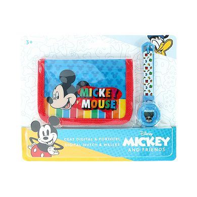 Kid's Disney Mickey Mouse Digital Watch And Wallet Set