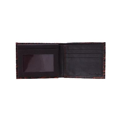 CTM Men's Alligator Print Bifold Wallet