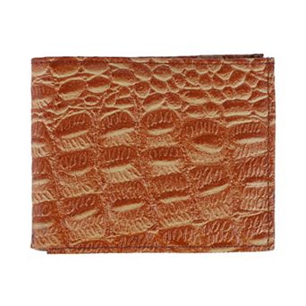 Men's Alligator Print Bifold Wallet