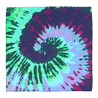 Bright Tie Dye Print Bandana