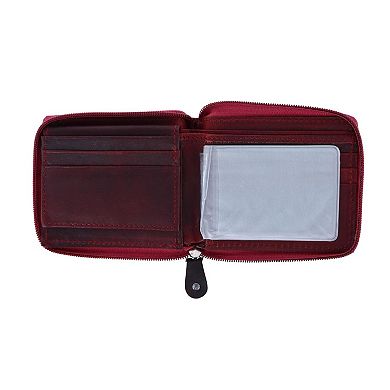 Men's Rfid Zip Around Wallet