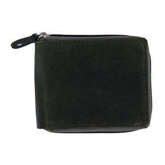 Men's Rfid Zip Around Wallet