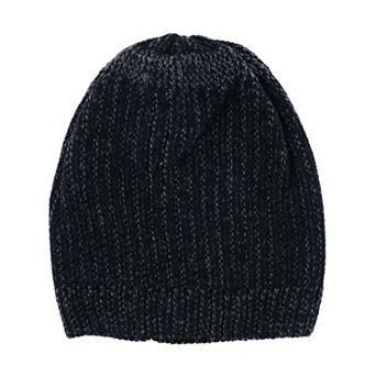 Ctm Men's Ribbed Knit Mixed Wool Beanie