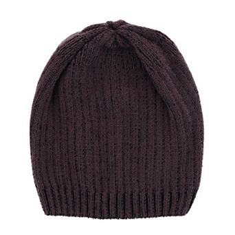 Ctm Men's Ribbed Knit Mixed Wool Beanie