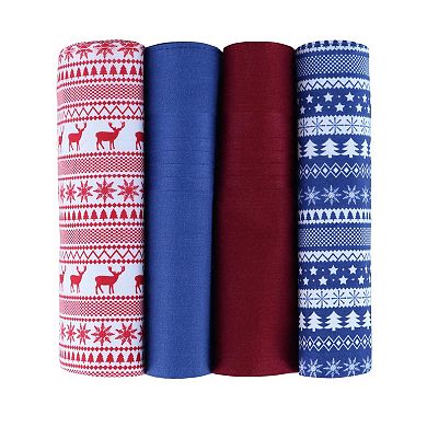 Ascentix Men's 4 Pack Cotton Christmas Novelty Hankies