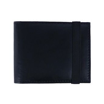 Men's Bifold Wallet With Elastic Keeper Strap