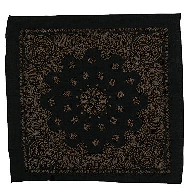 CTM Metallic Paisley Print Bandanas (Pack of 4)