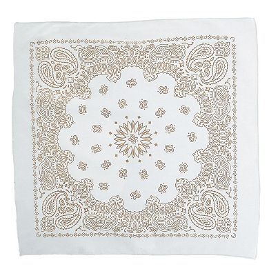 CTM Metallic Paisley Print Bandanas (Pack of 4)