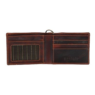 CTM Men's RFID Vintage Leather Bifold Chain Wallet
