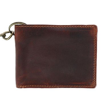 Men's Rfid Vintage Leather Bifold Chain Wallet