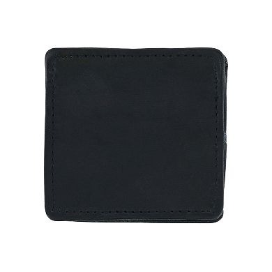 Leather Fold Up Coin Change Pouch With Snap Button Closure
