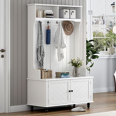 Merax Hall Tree With Storage Bench