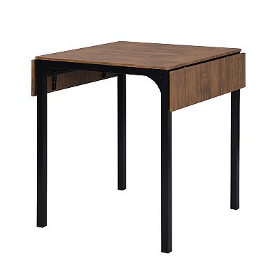 Merax Farmhouse 5-piece Counter Height Drop Leaf Dining Table Set