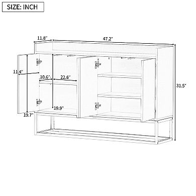 Merax Modern Sideboard Elegant Buffet Cabinet With Large Storage Space For Dining Room, Entryway