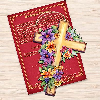 Garden Serenity Cross Wooden Ornaments By G. Debrekht