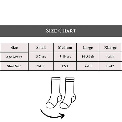 Classic Flat Knit Combed Cotton Knee High Socks 3 Pair Pack