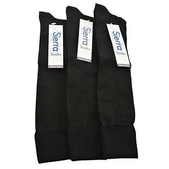 Classic Flat Knit Opaque Nylon Knee High Socks 3 Pair Pack
