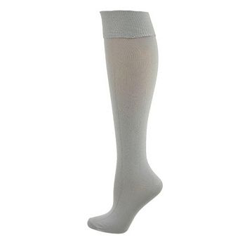 Classic Flat Knit Opaque Nylon Knee High Socks 3 Pair Pack