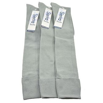 Classic Flat Knit Opaque Nylon Knee High Socks 3 Pair Pack