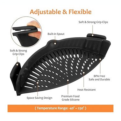 Silicone Food Strainer Black
