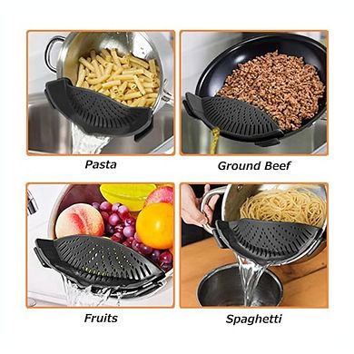 Silicone Food Strainer Black