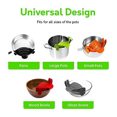 Silicone Food Strainer Black