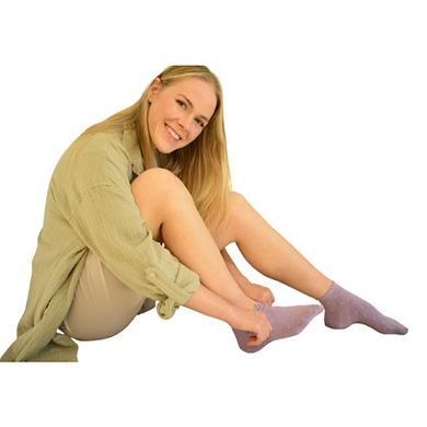 Women's Bamboo Socks - Low Cut Quarter Scalloped Edge Pastel Colors