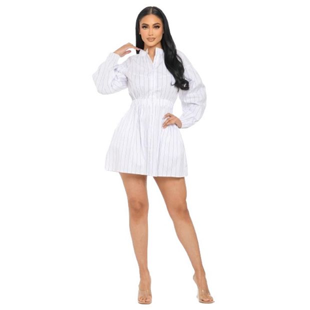ワンピース GALLO SS22 MINI STRIPED DRESS (AP513103_5159) Sidefeel Summer Dresses for Women 2024 Casual Crewneck